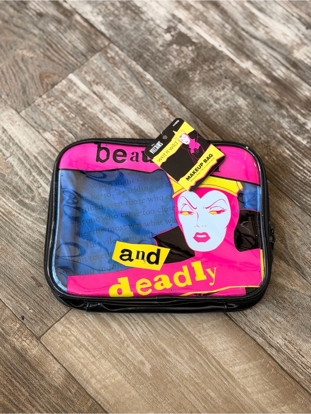 wet n wild “Villains” series, Black 'Beauty and Deadly' Clear Makeup Bag